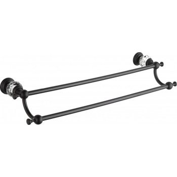 Mexen Estela двойна закачалка за кърпи, черна - 7011525-70 (7011525-70)