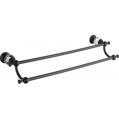 Mexen Estela двойна закачалка за кърпи, черна - 7011525-70 (7011525-70)