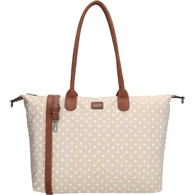 Charm London Buckingham 22521 Dots wit op taupe 24 L