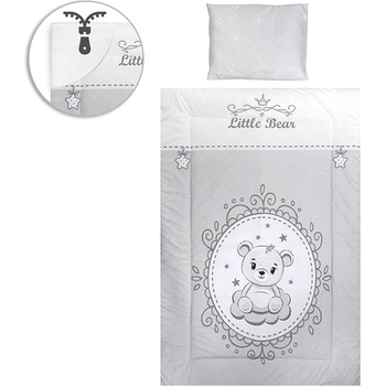 Lorelli Спален комплект Lorelli - Cosy, Мече, 5 части, Сив (10420065903)