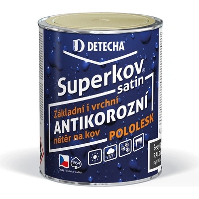 DETECHA Superkov satin - vysokoodolný antikorózny syntetický náter - RAL 9003 - signálna biela - 20 kg
