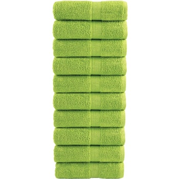 vidaXL Премиум кърпи за пране SOLUND 10 бр. ябълково зелени 30x30 см 600 г/м2 (137493)