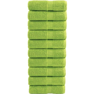 vidaXL Премиум кърпи за пране SOLUND 10 бр. ябълково зелени 30x30 см 600 г/м2 (137493)
