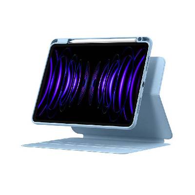 Полиуретанов калъф с отделящ се кейс за iPad Air 5 (2022), iPad Air 4 (2020), iPad Pro 11 M2 (2022), iPad Pro 11 M1 (2021), iPad Pro 11 (2020), iPad Pro 11 (2018) - Baseus Minimalist Series Magnetic Protective Case (син) (ARJS040903)