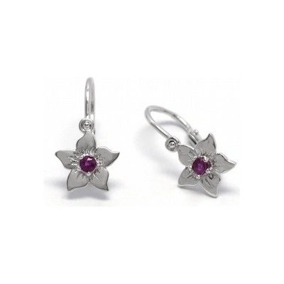 Klenoty Budín dětské diamantové s červenými rubíny J 21308 1