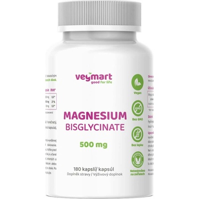 Vegmart Hořčík bisglycinát 500 mg 180 kapslí