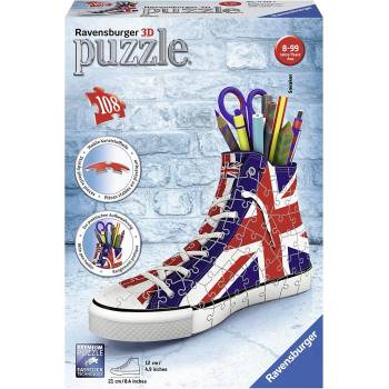 Image 1 of Ravensburger 3D пъзел Ravensburger от 108 части - Обувка, Union Jack (11222)