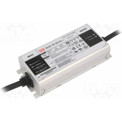 MEAN WELL XLG-75-24-A Napájecí zdroj: spínaný; LED; 75W; 24VDC; 3,1A; 100÷305VAC; IP67