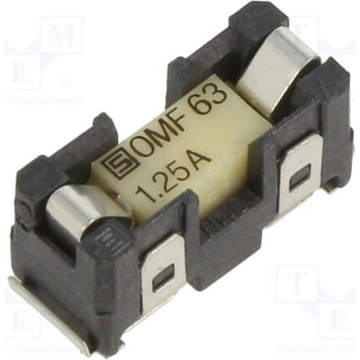 SCHURTER 3422.0010.11 Pojistka: tavná; 1,25A; 63VAC; 63VDC; SMD; OMK 63; měď; pocínovaný