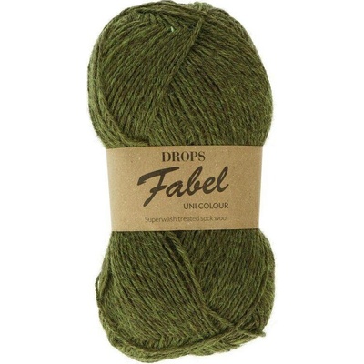 Drops Fabel UNI Colour 122 zelená