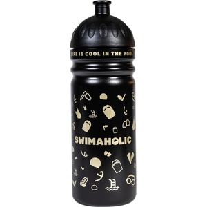 Swimaholic water bottle swimming world черен/златен