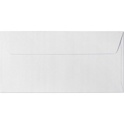Ozdobné obálky Holland - DL, 120 g/m2, struktura látky, bílé, 10 ks