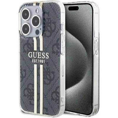 GUESS Кейс Guess IML 4G Gold Stripe за iPhone 15 Pro, черен (GUE003513-0)