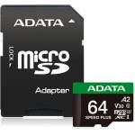 ADATA microSDXC Speed Plus 64GB U3/C10/A2/V30 (UD64GUI3V30A2SP-RA1)