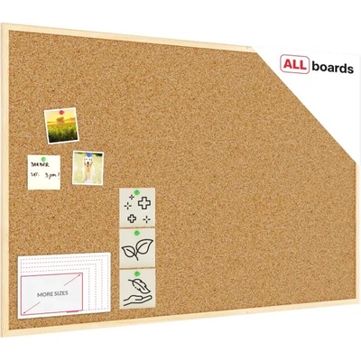 Allboards TK128D+PIN50 korková nástěnka v dřevěným rámu 120 x 60 cm - TK126D