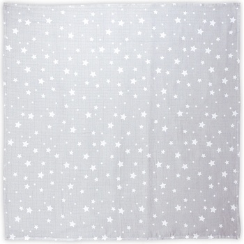 Lorelli Памучна пелена Lorelli - 80 х 80 cm, сиви звезди (10340092308)