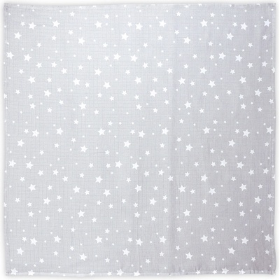 Lorelli Памучна пелена Lorelli - 80 х 80 cm, сиви звезди (10340092308)