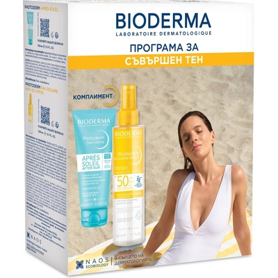 BIODERMA Photoderm Комплект - Слънцезащитна вода и Гел-крем за след слънце, 200 + 100 ml