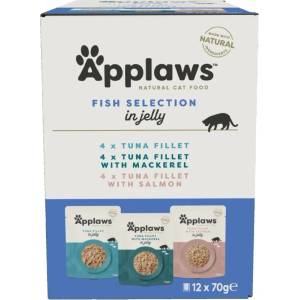 Applaws - мултипак за котки „Избор от риба в желе 12x70 г
