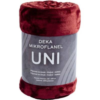 Vesna Deka UNI vínová mikroflanel 150x200