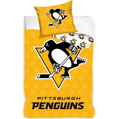 TipTrade Hokejové obliečky NHL Pittsburgh Penguins Shields 100% bavlna renforcé 70x90 140x200