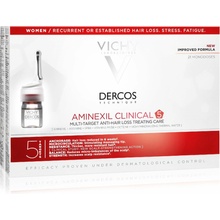 Vichy Dercos Aminexil Clinical 5 cílená péče proti vypadávání vlasů pro ženy Mult-Targed Anti-Hair Loss Treating Care 21 x 6 ml