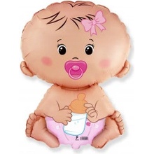 Godan Fóliový balón 24 Dievča Baby Girl ružová