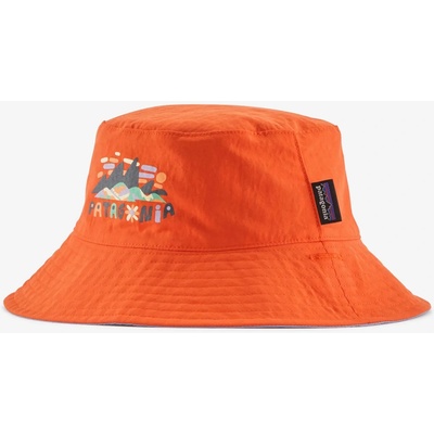 Patagonia Baby Sun Bucket Hat fitz roy superbloom/orange