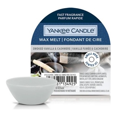 Yankee Candle Smoked Vanilla & Cashmere ароматизиран восък 22 гр