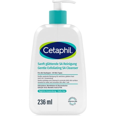 Cetaphil Gentle Exfoliating SA Cleanser деликатен ексфолиращ гел за всички типове кожа на лицето 236ml
