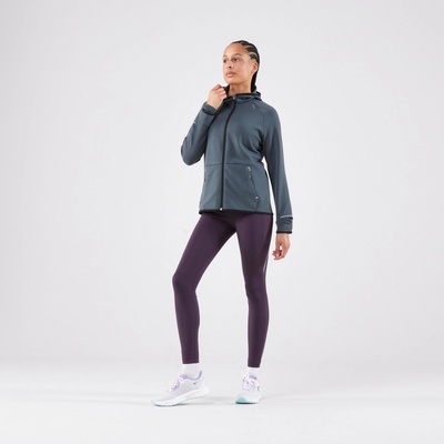 Kiprun Dámske bežecké legíny Run 500 Warm hrejivé fialové