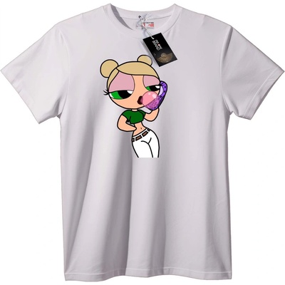 NOONEBRAND Тениска Анимационно момиче надуващо балон - XS, Black