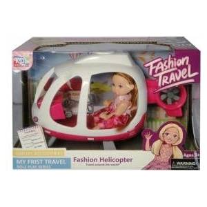 Swede Doll in a helicopter