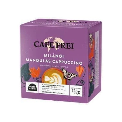 CAFE FREI Kávové kapsle Milanese almond cappuccino kompatibilní s Dolce Gusto 9 ks