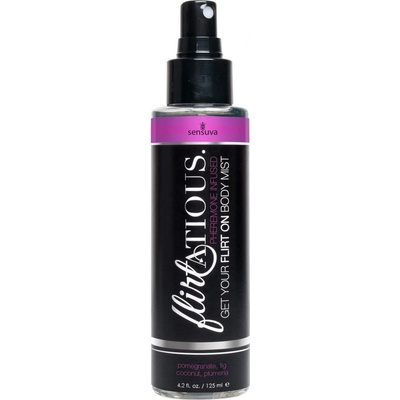 Sensuva Flirtatious tělový sprej s feromonům granátové jablko-kokos-plumeria 125 ml