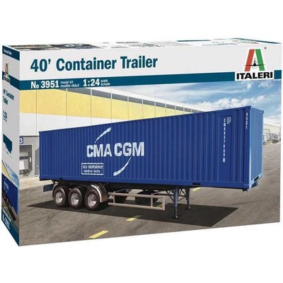 Italeri Model Kit truck 3951 40’ Container Trailer CF 33-3951 1:24
