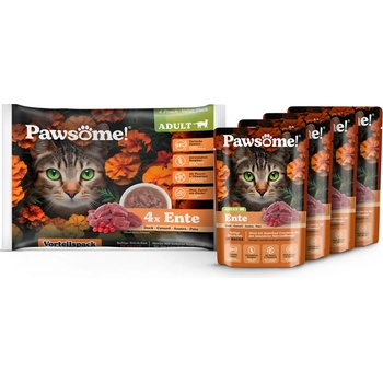 Pawsome! Adult s kachním mäsom 4 x 85 g