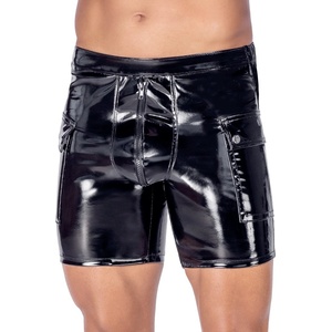 Black Level Vinyl Shorts with Padded Zip 2890569 Black S