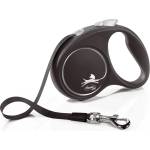 flexi Original каишка, черен дизайн, черна M - 5 м, до 25 кг - лента
