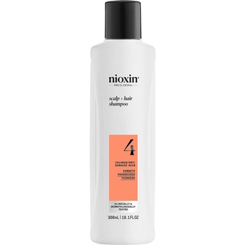 Nioxin System 4 čistiaci šampón na farbené silne rednúce vlasy 300 ml