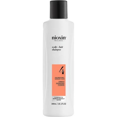 Nioxin System 4 čistiaci šampón na farbené silne rednúce vlasy 300 ml