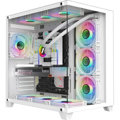 кутия Case ATX - MEGAVIEW MV8 White - 7 x 120 mm A-RGB fans included (MV8-TP-WH-6FC7R-1FC7)