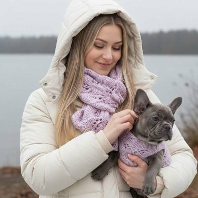 Merino šála šátek dámská Melodie zimních rán