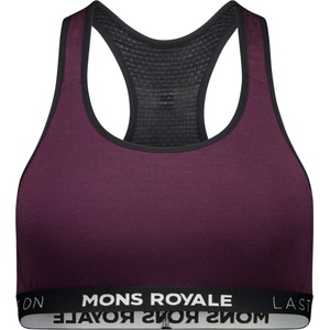Mons Royale Дамски спортен сутиен Mons Royale Women's Sierra Sports Bra - Fig / Black (115-1402-1513)