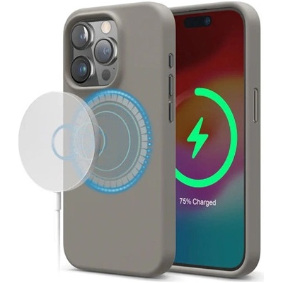 Elago Silicone Case Magsafe iPhone 15 Pro - Medium Gray