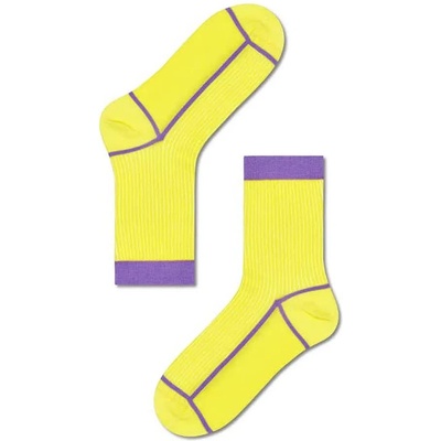Чорапи Happy socks Liv Crew Amarillo Y Lila long socks - Yellow (Multicolor)
