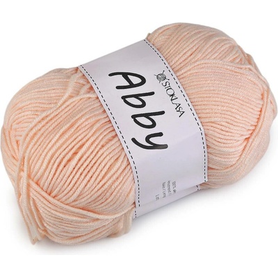 Pletací příze Abby 100 g Varianta: 13 pudrovo-lososová, Balení: 1 ks 58805/150558/274029