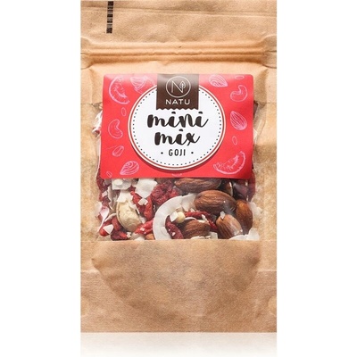 NATU Mini mix Goji zmes orechov a sušených plodov 80 g