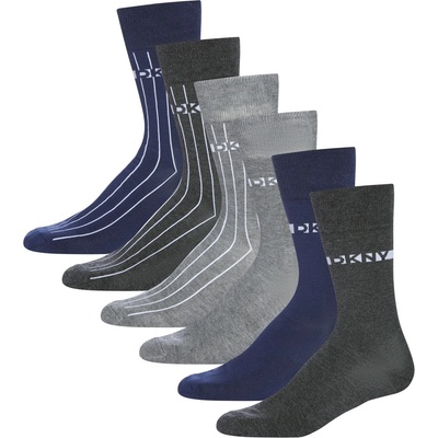 DKNY Мъжки чорапи DKNY 6 pack Mens Socks Jay - Grey/Navy/Charc
