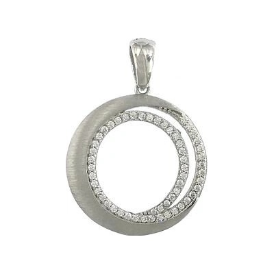 Infinitysilver Stříbrný přívěsek kroužek se zirkony OP414MAT